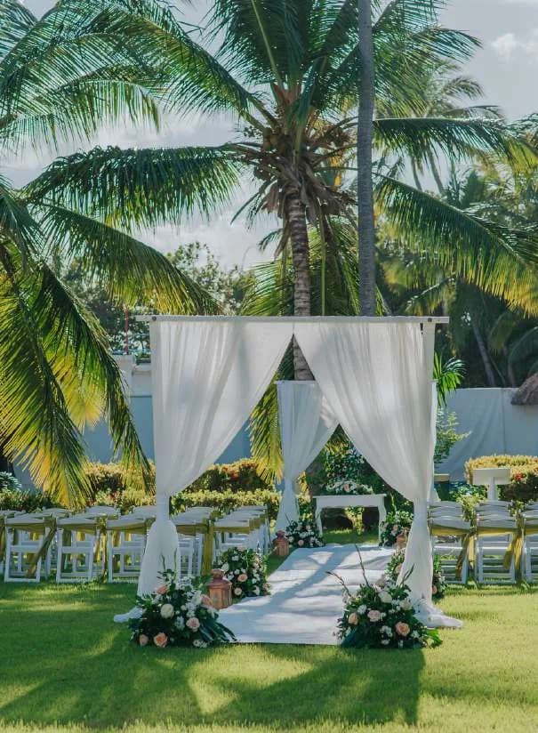 Garden ceremony venue at Occidental Punta Cana